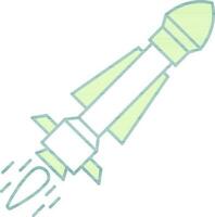 illustration de missile ou fusée icône dans plat style. vecteur