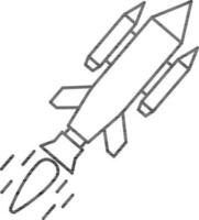 illustration de missile icône dans plat style. vecteur