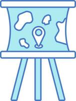 carte la navigation planche icône dans bleu et blanc couleur. vecteur