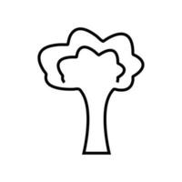 arbre direct icône symbole vecteur. noir contour arbre icône vecteur