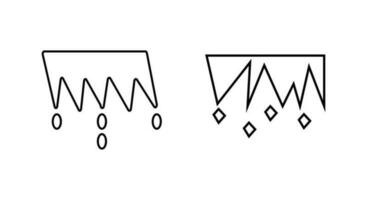 stalactite direct icône symbole vecteur. noir contour stalactite icône vecteur
