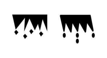 stalactite remplir icône symbole vecteur. noir glyphe stalactite icône vecteur