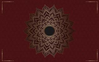 fond de mandala de luxe avec arabesque dorée vecteur