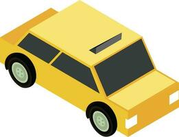 vecteur illustration de Jaune voiture dans 3d.