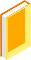 isométrique icône de livre isolé dans Jaune et Orange couleur. vecteur