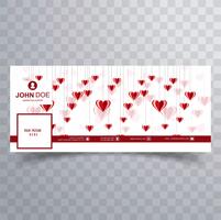 Résumé de la Saint-Valentin facebook couverture design illustration vecteur