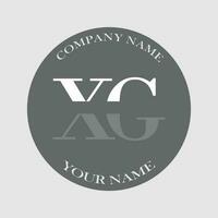 initiale xg logo lettre monogramme luxe main tiré vecteur