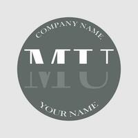 initiale mu logo lettre monogramme luxe main tiré vecteur