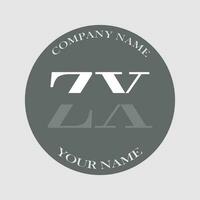 initiale zx logo lettre monogramme luxe main tiré vecteur