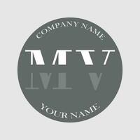 initiale mv logo lettre monogramme luxe main tiré vecteur