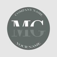 initiale mg logo lettre monogramme luxe main tiré vecteur