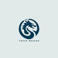 une dragon logo cette dit votre marque sur il vecteur