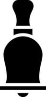 illustration de main cloche icône dans noir et blanc couleur. vecteur
