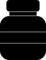 isolé médicament ou liquide bouteille icône dans noir et blanc couleur. vecteur