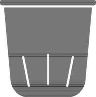 poubelle icône dans noir et blanc couleur. vecteur