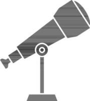 illustration de télescope icône dans noir et blanc Couleur plat style. vecteur