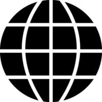 noir et blanc illustration de à l'échelle mondiale icône. vecteur