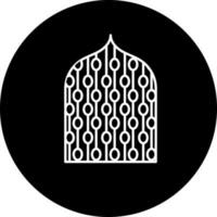 arabe fenêtre icône dans noir et blanc couleur. vecteur