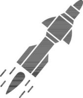isolé missile ou fusée icône dans plat style. vecteur