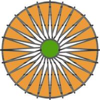 tricolore ashoka roue icône. vecteur
