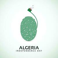 Algérie indépendance journée. 3d illustration vecteur
