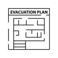 sapeur pompier et Feu département ligne icône. inclus le Icônes comme feu, pompier, brûler, urgence, bouche d'incendie, alarme et plus. évacuation planifier. vecteur