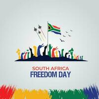 Sud Afrique liberté journée. 27 avril. modèle pour arrière-plan, bannière, carte, affiche. vecteur illustration.