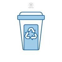 poubelle pouvez icône symbole modèle pour graphique et la toile conception collection logo vecteur illustration