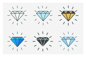 diamant icône symbole modèle pour graphique et la toile conception collection logo vecteur illustration