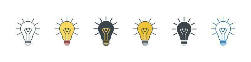 lumière ampoule icône symbole modèle pour graphique et la toile conception collection logo vecteur illustration