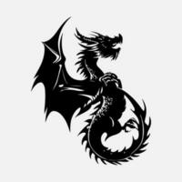 noir dragon vecteur silhouette