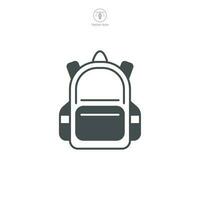 sac à dos. école sac icône symbole modèle pour graphique et la toile conception collection logo vecteur illustration