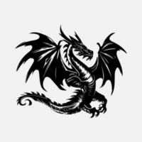 noir dragon vecteur silhouette