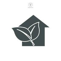 éco maison icône symbole modèle pour graphique et la toile conception collection logo vecteur illustration