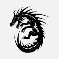 noir dragon vecteur silhouette