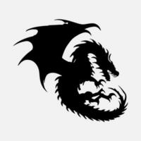 noir dragon vecteur silhouette