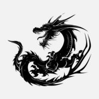 noir dragon vecteur silhouette