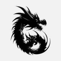 noir dragon vecteur silhouette