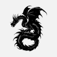 noir dragon vecteur silhouette