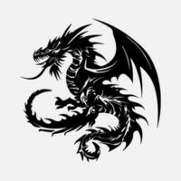 noir dragon vecteur silhouette