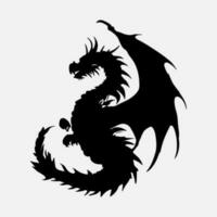 noir dragon vecteur silhouette