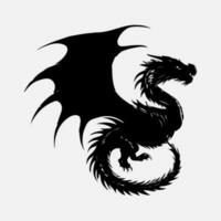 noir dragon vecteur silhouette