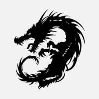 noir dragon vecteur silhouette