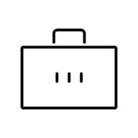 mallette direct icône symbole vecteur. noir contour mallette icône vecteur
