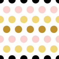 mignonne sans couture modèle polka point abstrait ornement fabriqué de Jaune doré, rose, noir main tiré cercles, rond formes vecteur illustration pour fond d'écran, emballage textile en tissu rose femelle texture