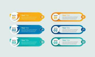 une ensemble de coloré présentation affaires infographie conception modèle ensemble vecteur