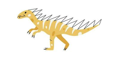 plat main tiré vecteur illustration de hypsilophodon dinosaure