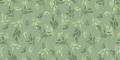 floral sans couture modèle avec herbe et feuilles. vecteur conception pour papier, couverture, tissu, intérieur décor et autre utilisation