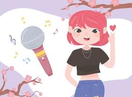 musique kpop fille vecteur