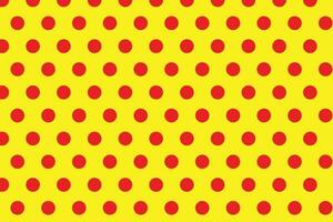 Facile abstrait jointes rouge polka point modèle sur Jaune Contexte vecteur